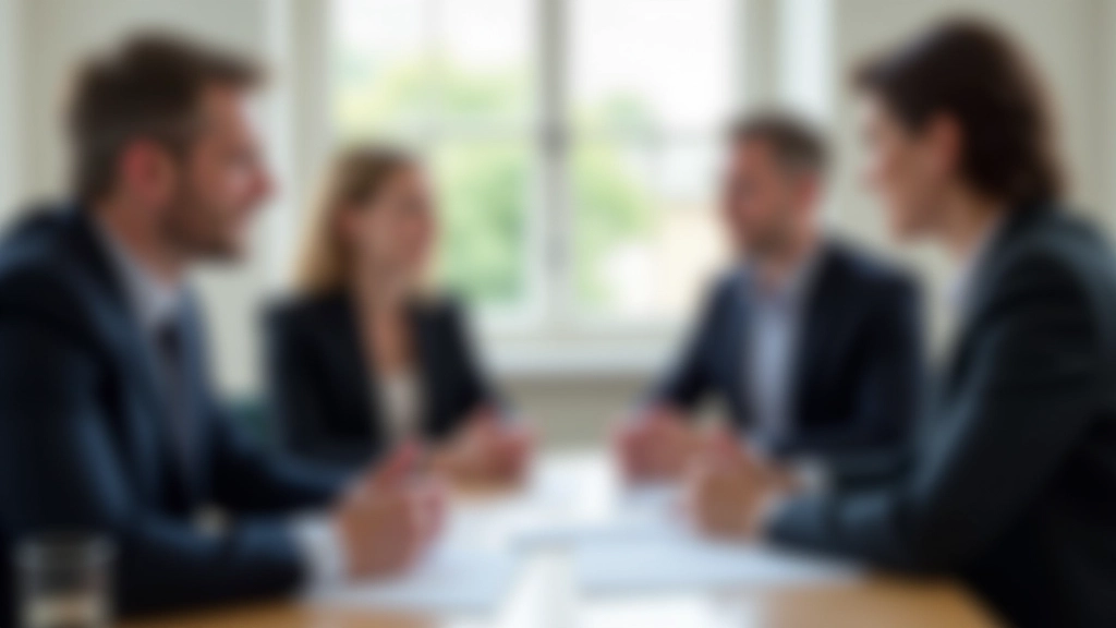 Profesionální pracovníci diskutují kolem stolu v kancelářském prostředí