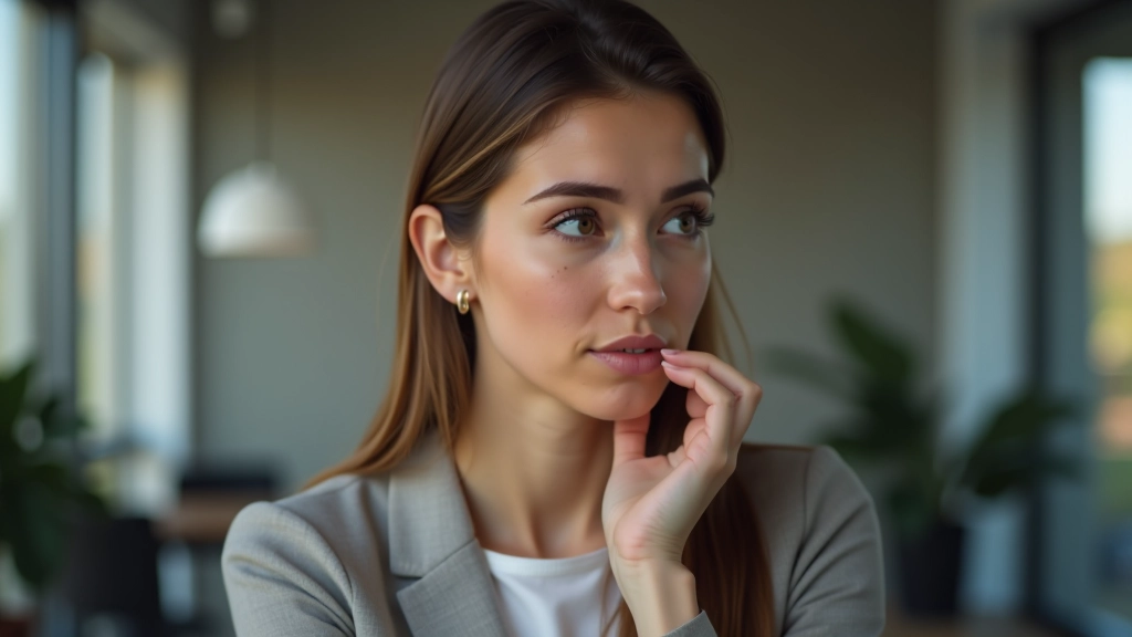 Žena si zakrývá obličej rukama v jednání, což znázorňuje frustaci